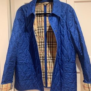 Royal blue vintage Burberry quilted jacket!